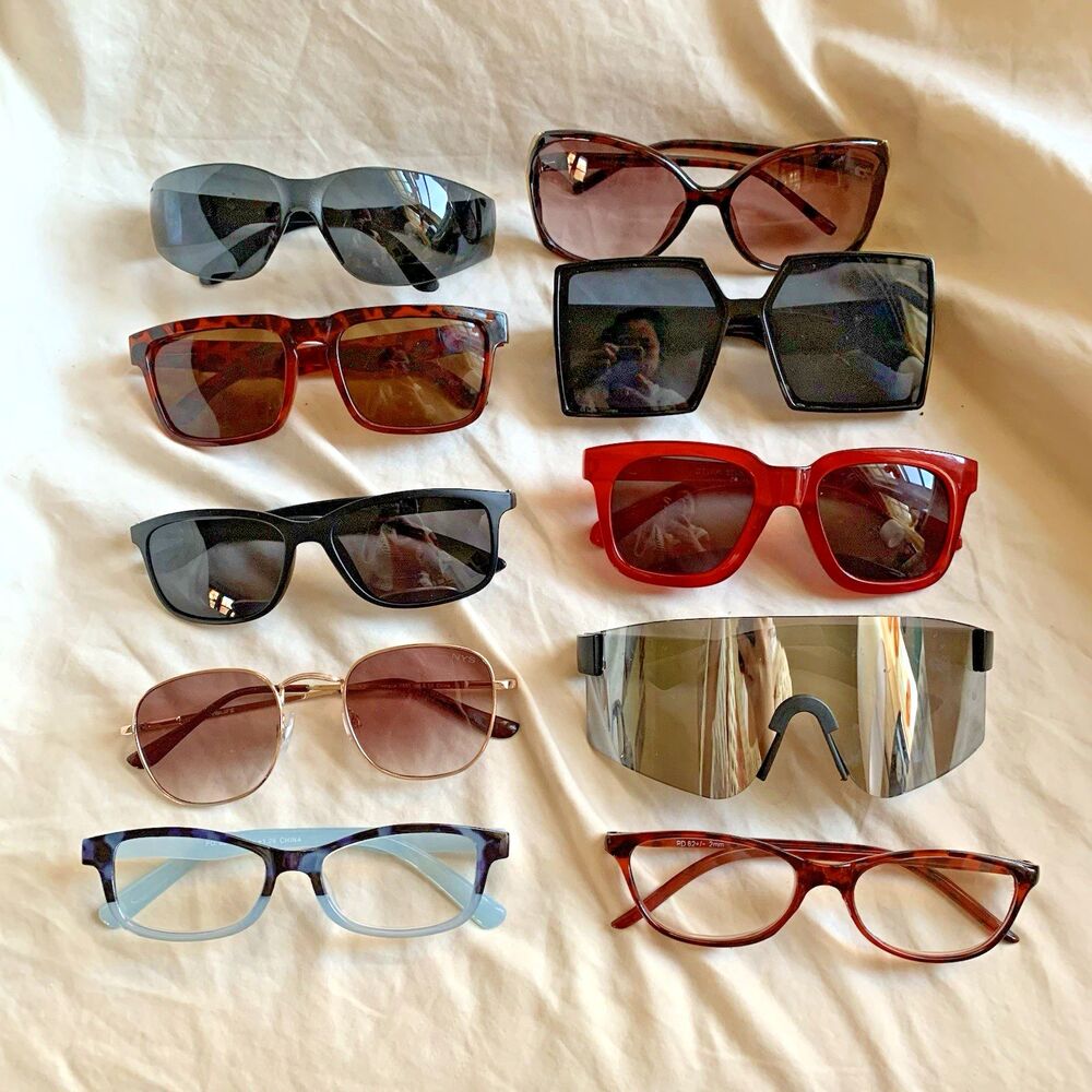 Mix of 10 Sunglasses & Glasses lot of 10 - Aviator 80s Various Style